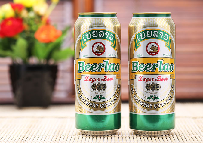 Bia Lào vàng lon 500ml